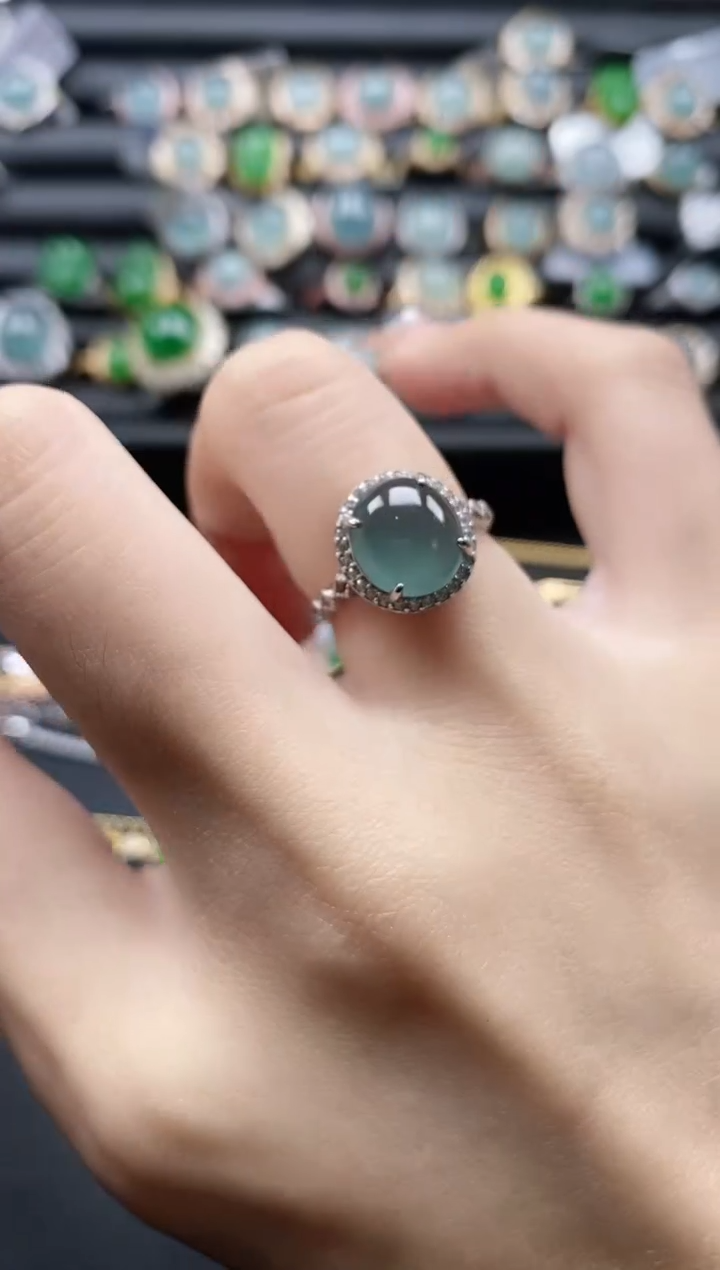 【闪购商品】翡翠戒指银S925镶嵌51151