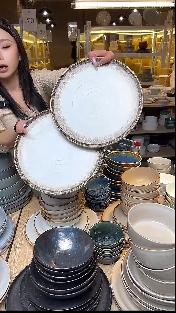 瓷80外贸尾货窑变釉下彩默外微瑕