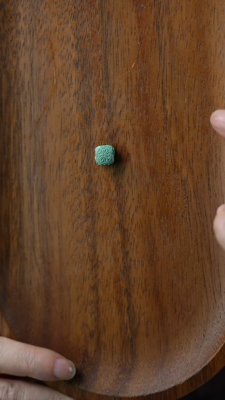 未镶嵌绿松石方墩雁**方湖北原矿绿松石YXH-035