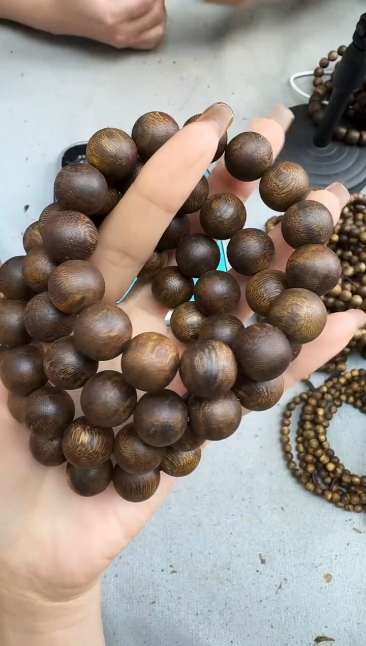 沉香手串1515张勺子圆珠单圈多样性发一
