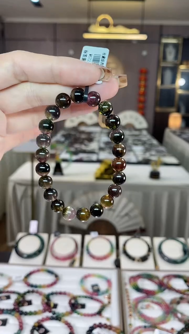 【闪购商品】碧玺西瓜单圈手串8mm+未镶嵌一物一证dan