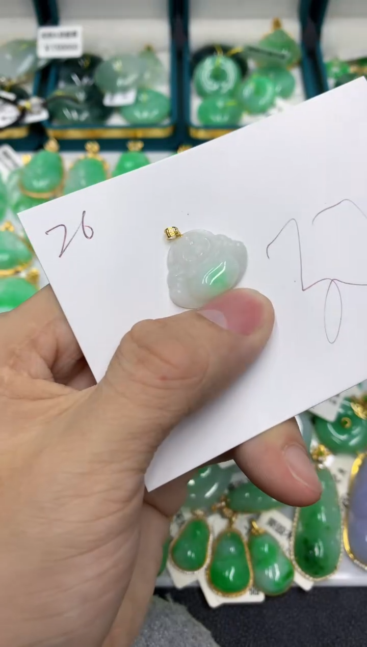 【闪购商品】翡翠颈饰18K金镶嵌号链接11111111111