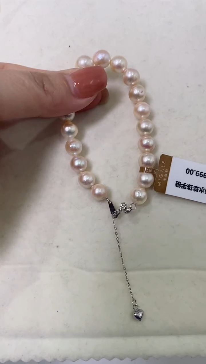 【闪购商品】海水珍珠LL银S925镶嵌珍珠手链@@c332