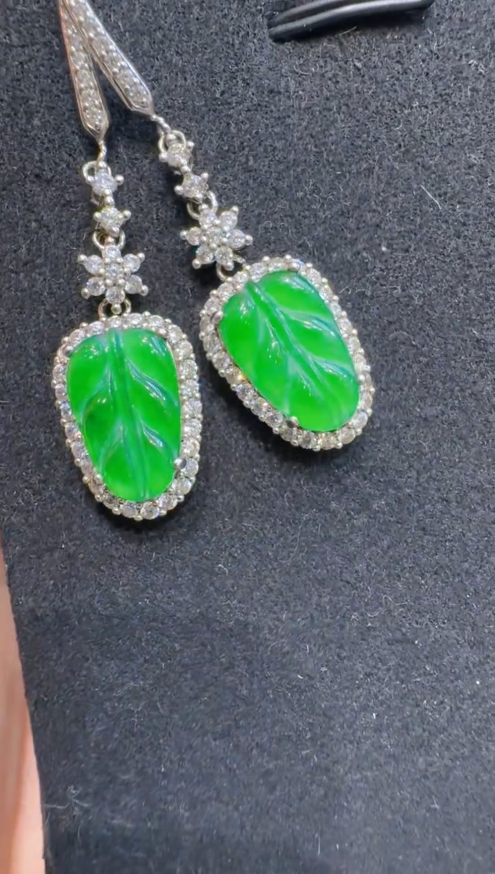 银S925镶嵌翡翠耳饰多样性团购发一件