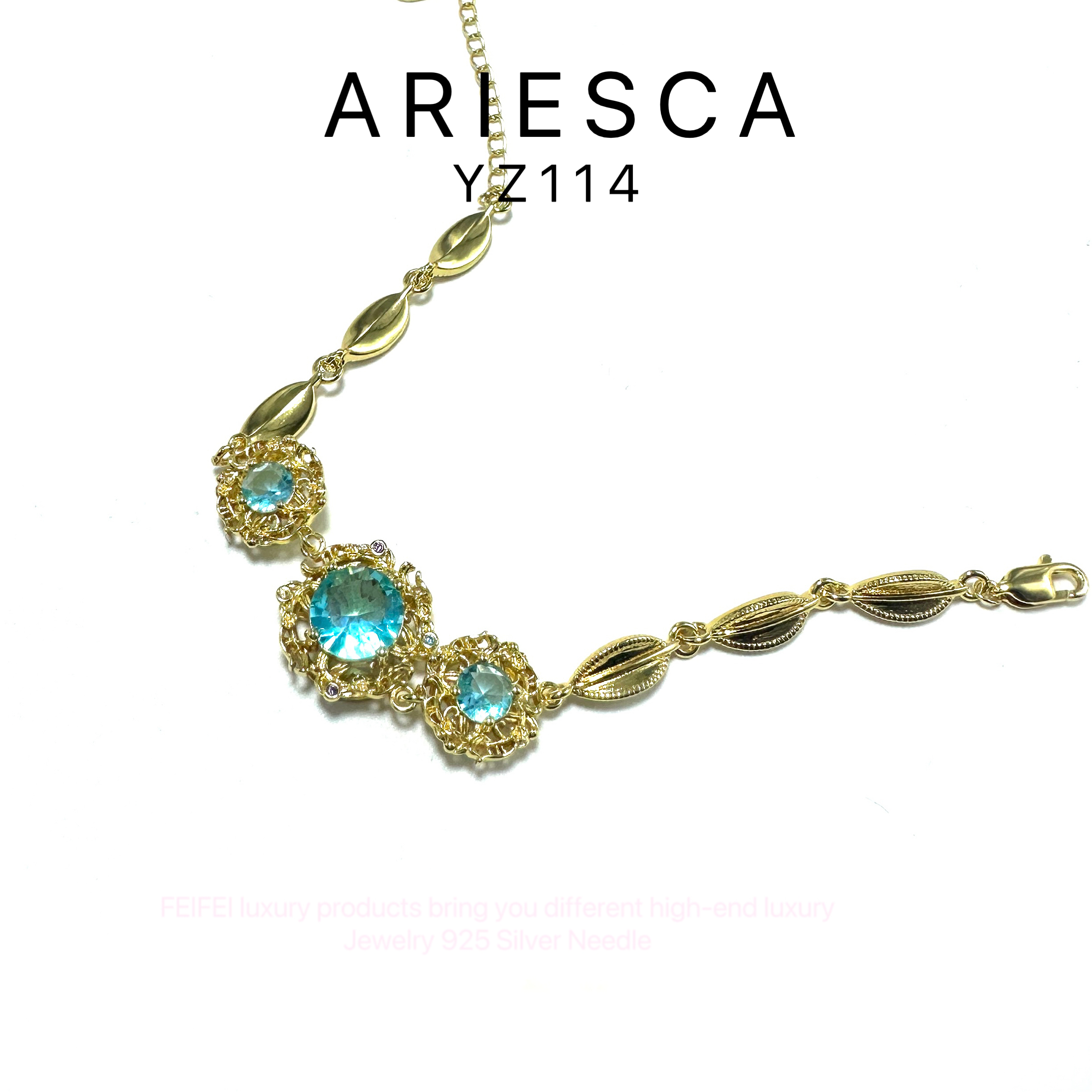 铜合金手链 【冰透之心】ARIESCA 爱瑞斯卡高级轻奢百搭手链  YZ114