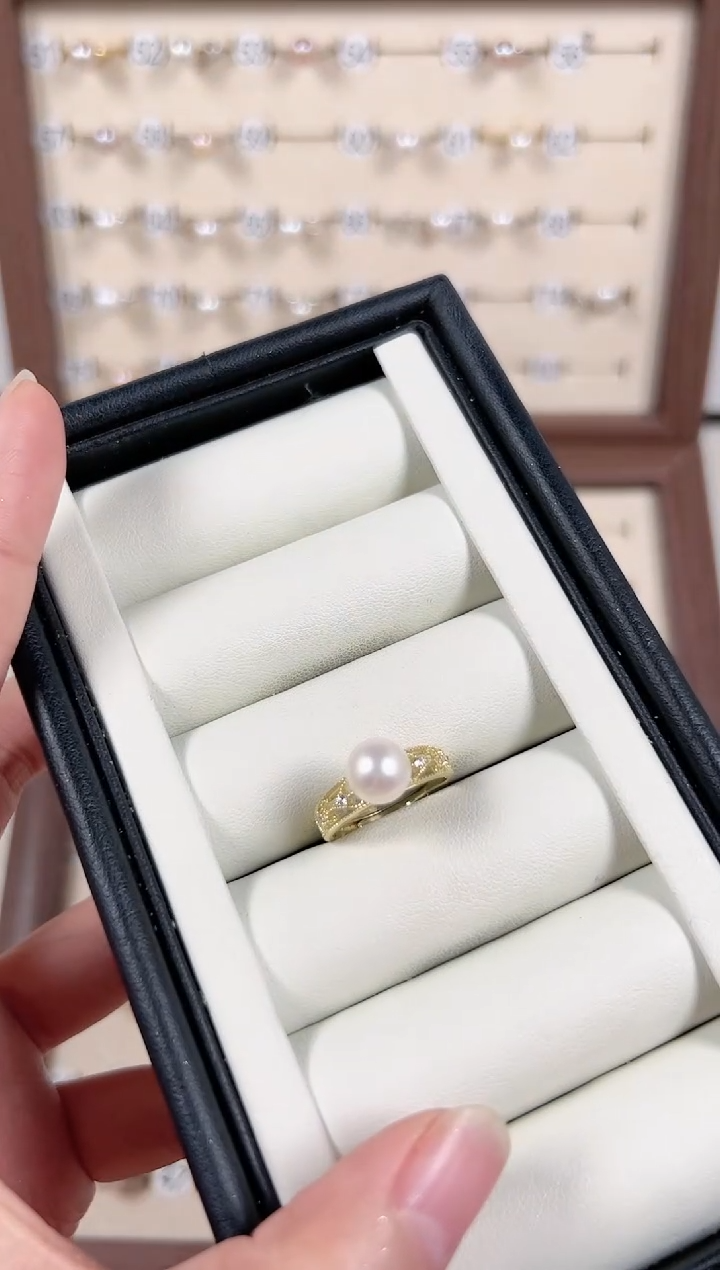 【闪购商品】淡水珍珠戒指银S925镶嵌25号