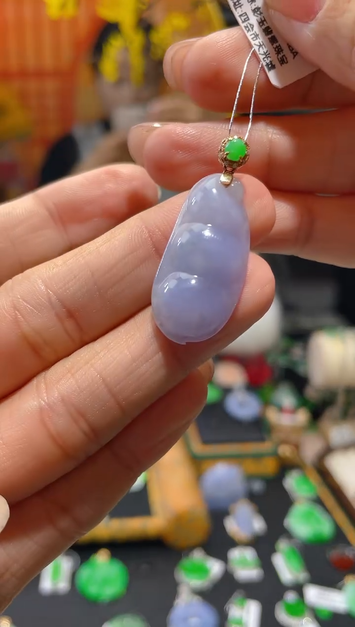 【闪购商品】翡翠颈饰18K金镶嵌假一赔三