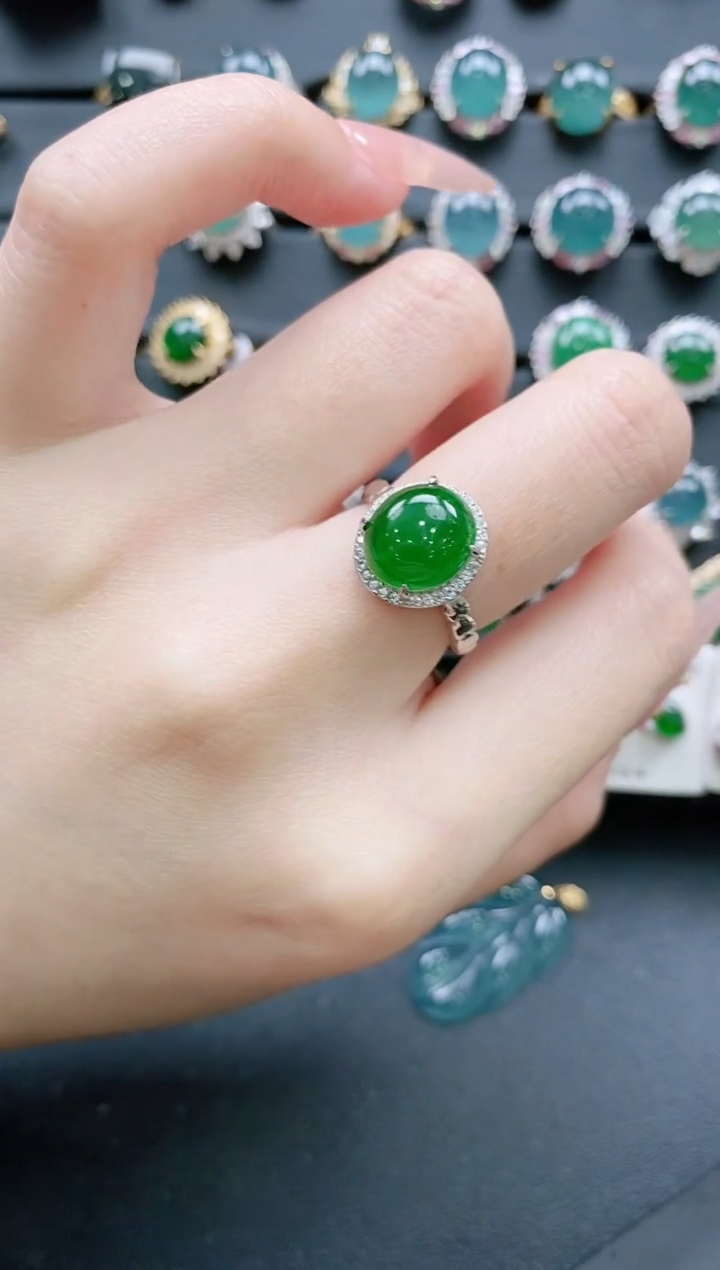 【闪购商品】翡翠戒指银S925镶嵌11111111