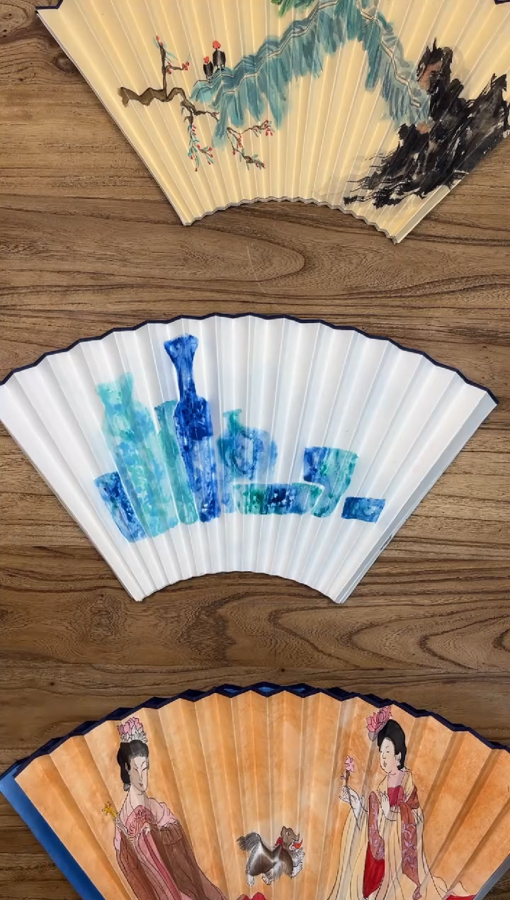 【闪购商品】扇子16方泽黎长物宣纸扇面