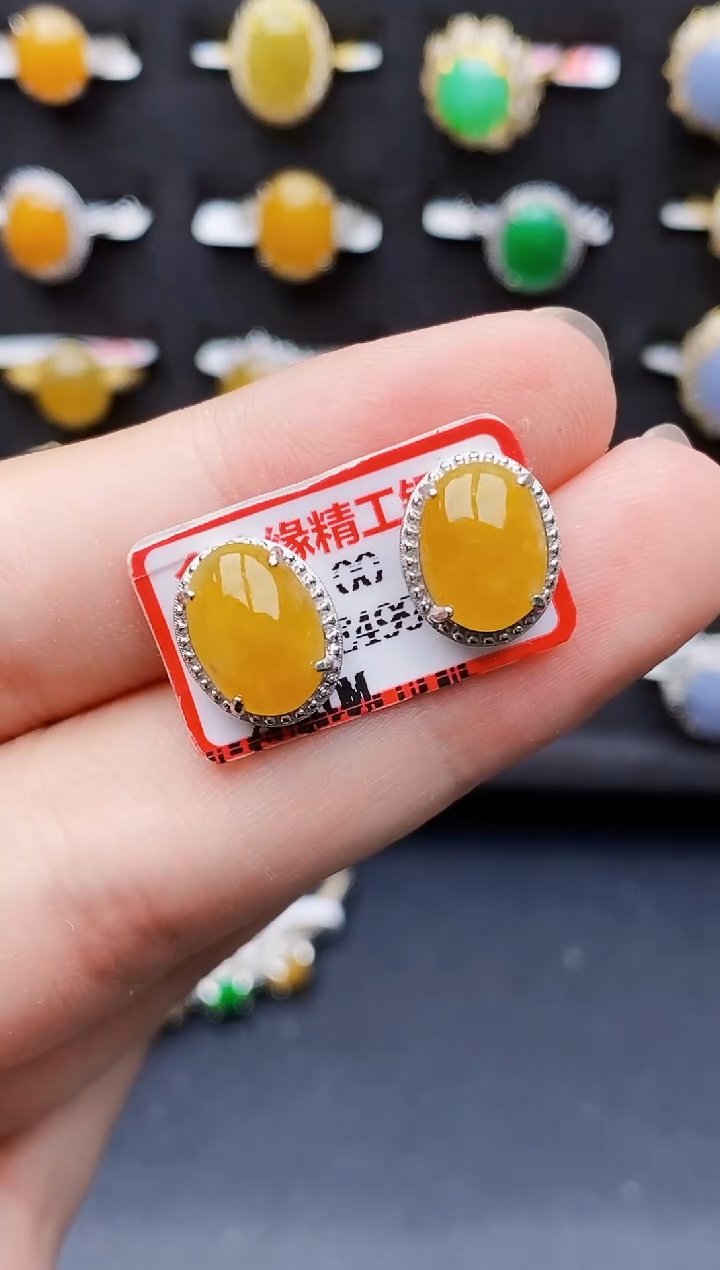 银S925镶嵌戒指翡翠3275