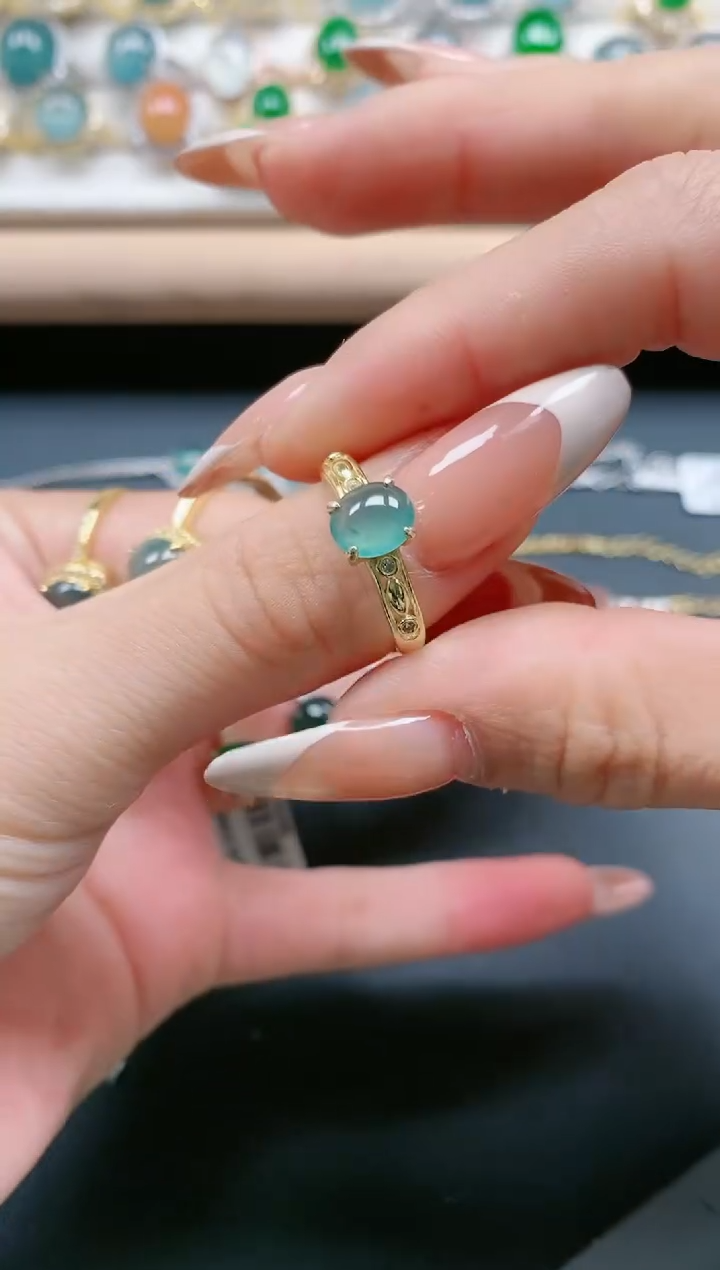 【闪购商品】翡翠戒指银S925镶嵌1111111