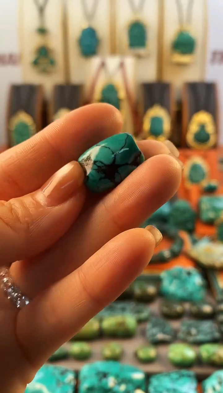 未镶嵌绿松石.网花 单颗 