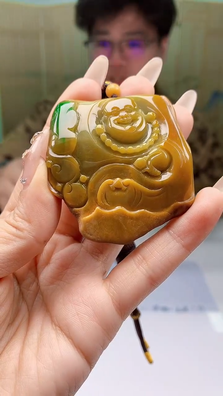【闪购商品】定制翡翠未镶嵌4688ty-毛货挂件136