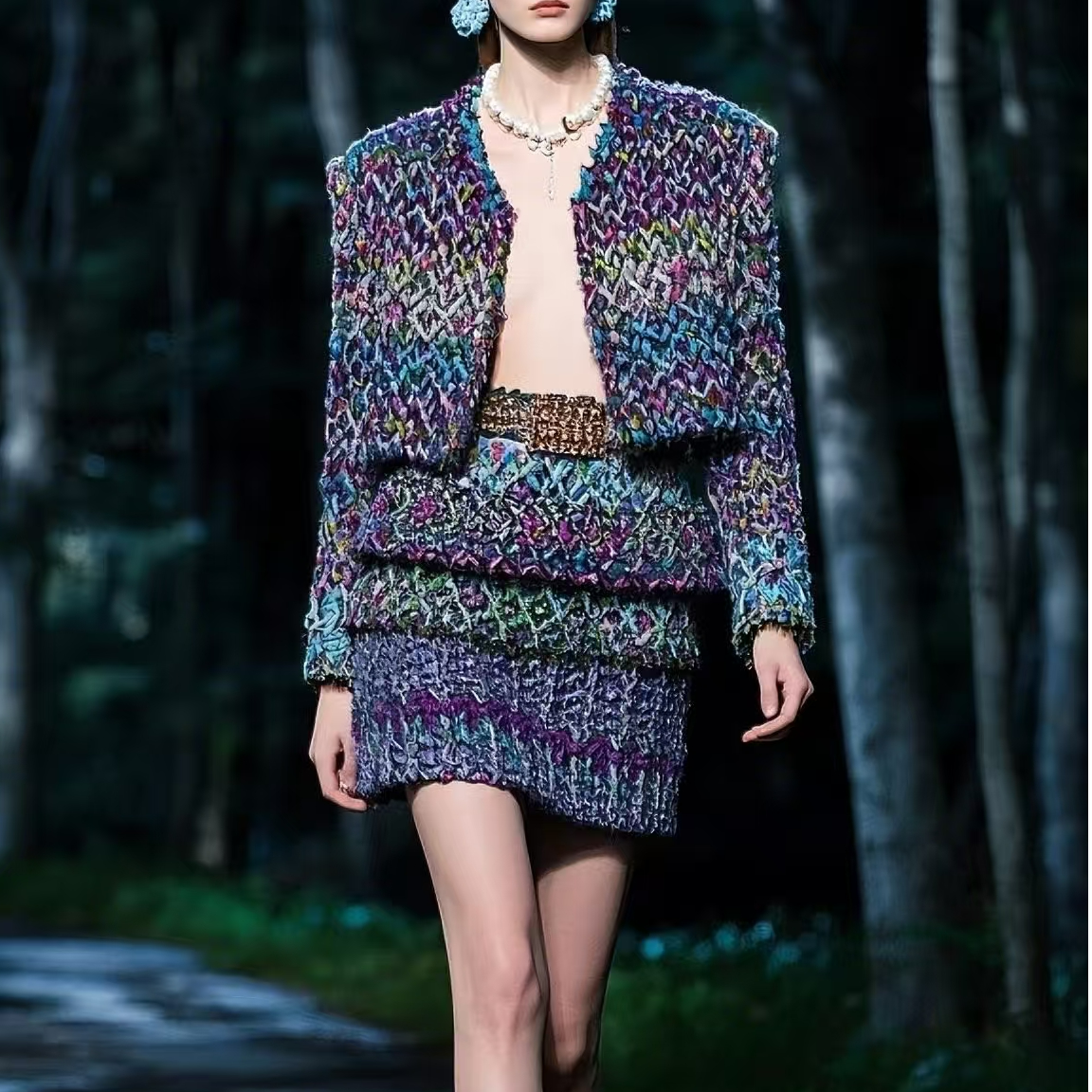 「vintage」小众设计款女装小香风女士中古西装秋冬西服