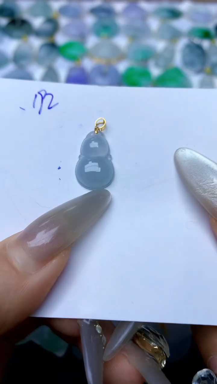 【闪购商品】翡翠颈饰18K金镶嵌天然A货翡翠