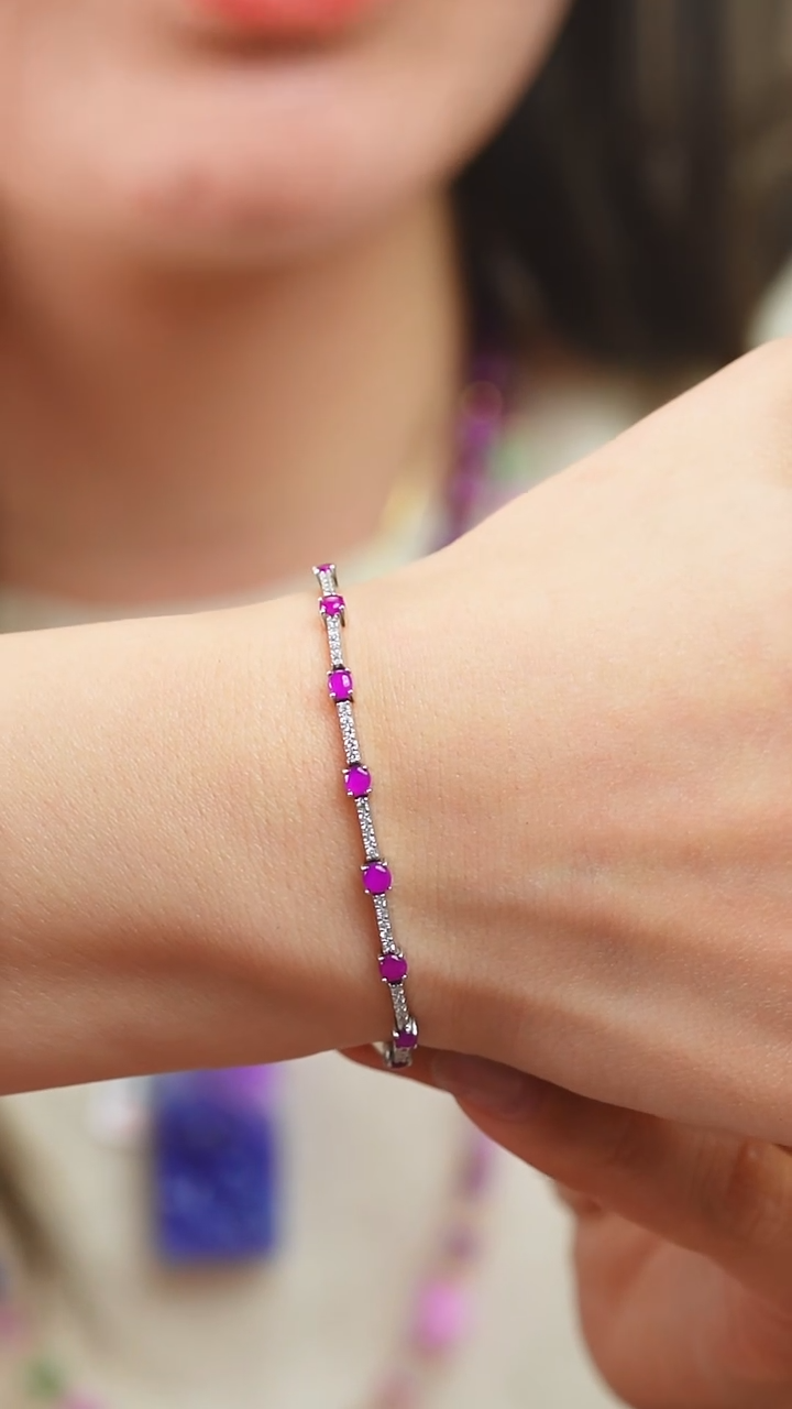 苏纪石（舒俱来）18K金镶嵌手链53