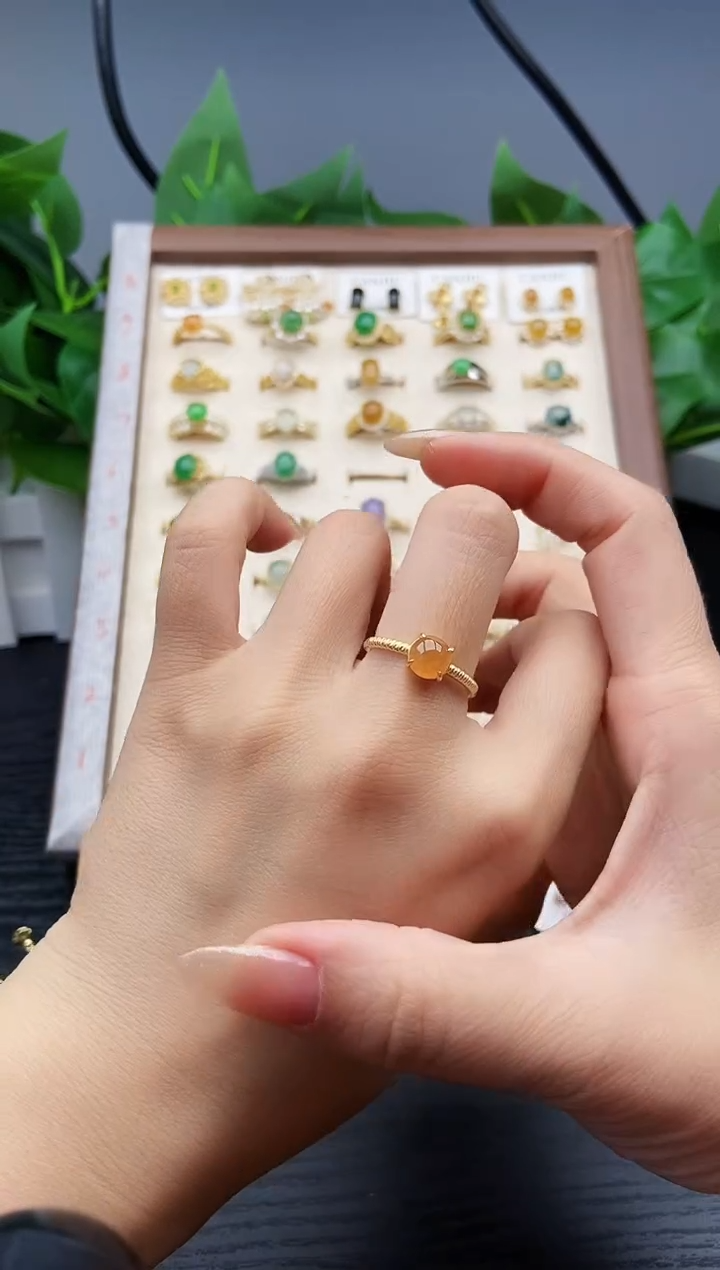 银S925镶嵌戒指翡翠12