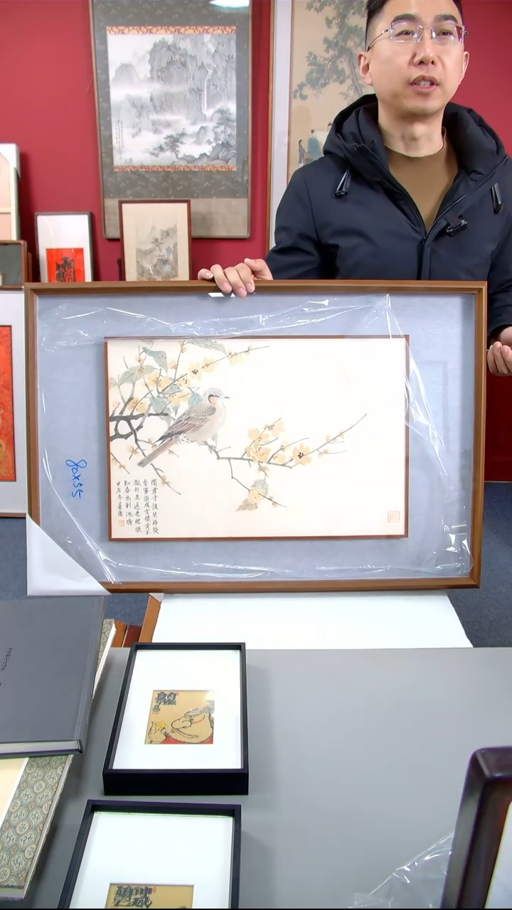 【闪购商品】国画石梦阳《喜上枝头》装裱80*55