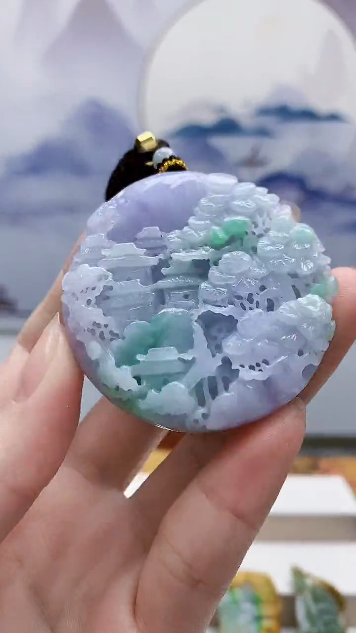 未镶嵌定制翡翠4829ry-毛货挂件142