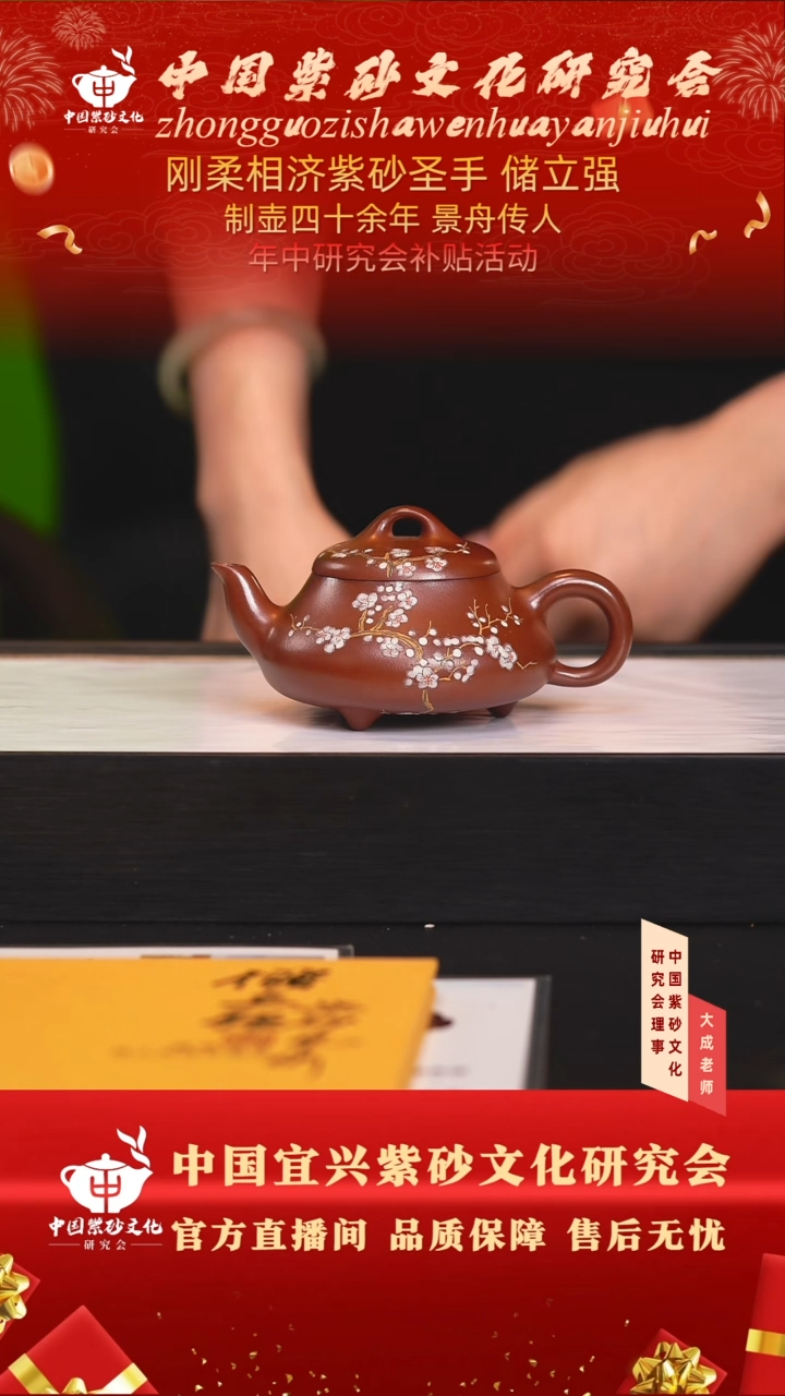 茶壶紫砂140号储立强 红皮龙 220cc左右