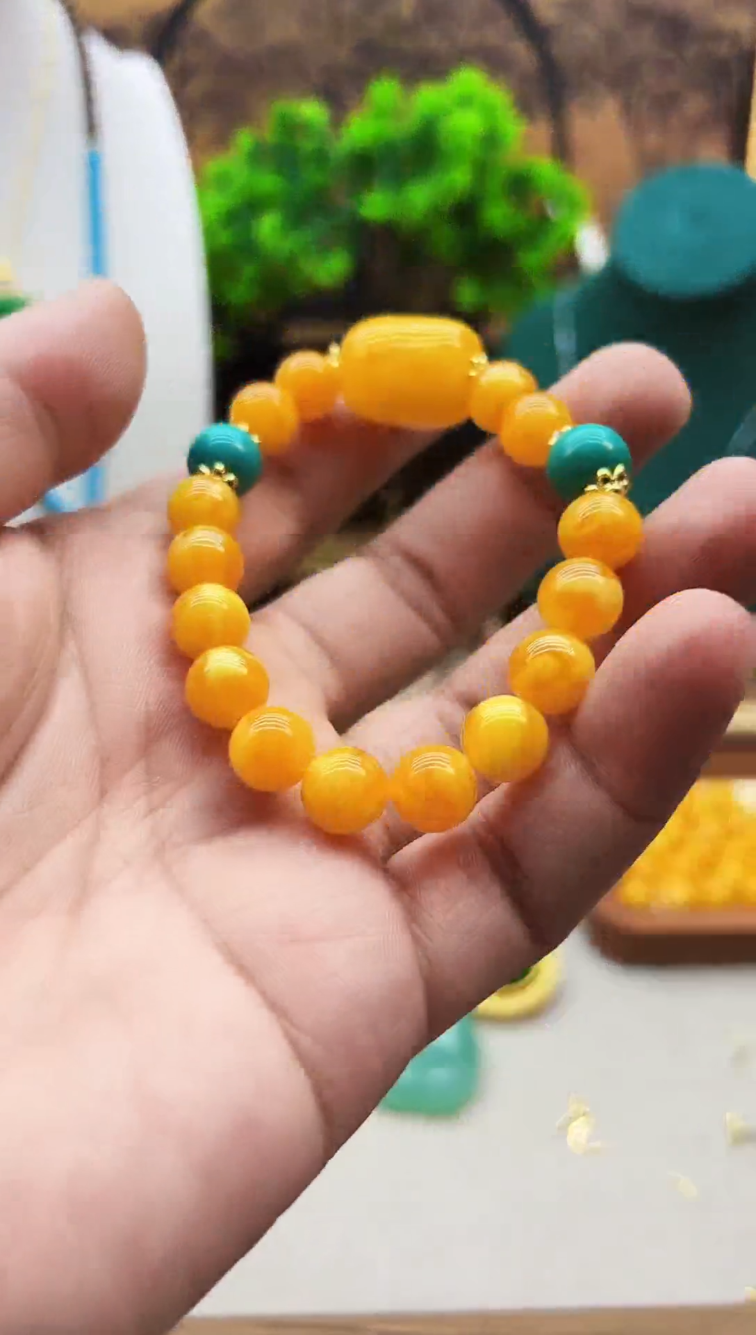 【闪购商品】蜜蜡吊坠(赠链)14K金镶嵌S366         