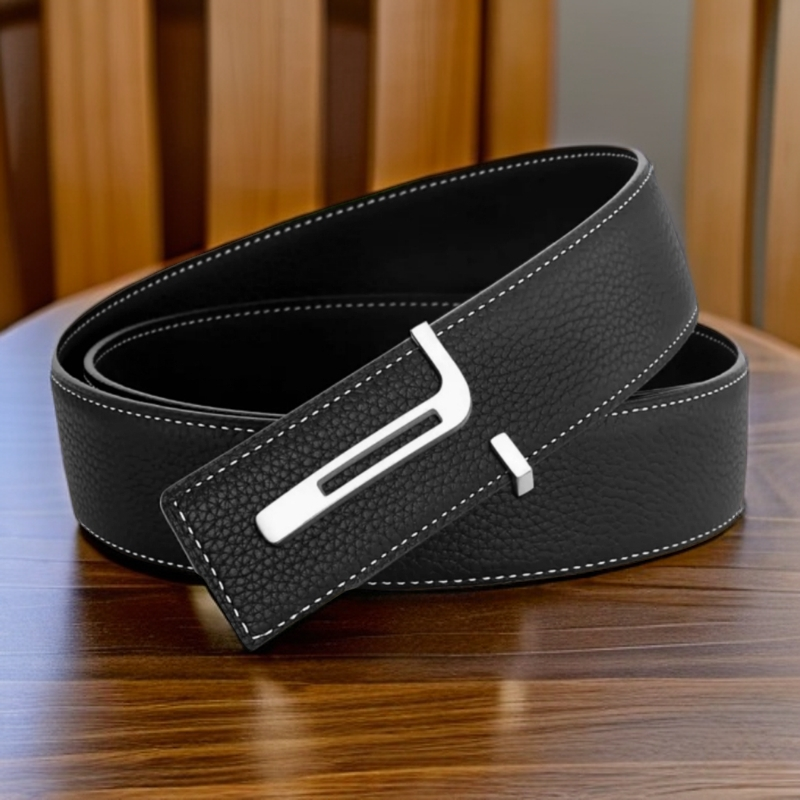 进口男士真皮皮带时尚百搭带扣套装经典年轻人真牛皮男式腰带裤带