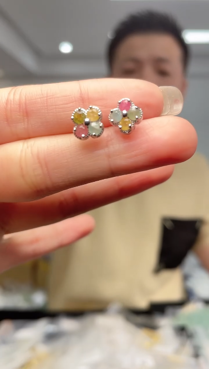 【闪购商品】碧玺·银S925镶嵌（多样性单个发货）