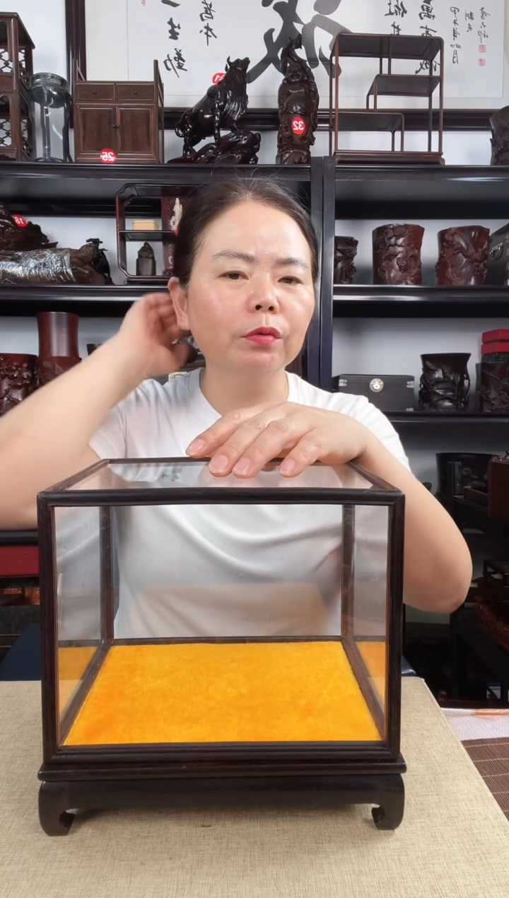 木玻璃罩3号老李红木工艺品