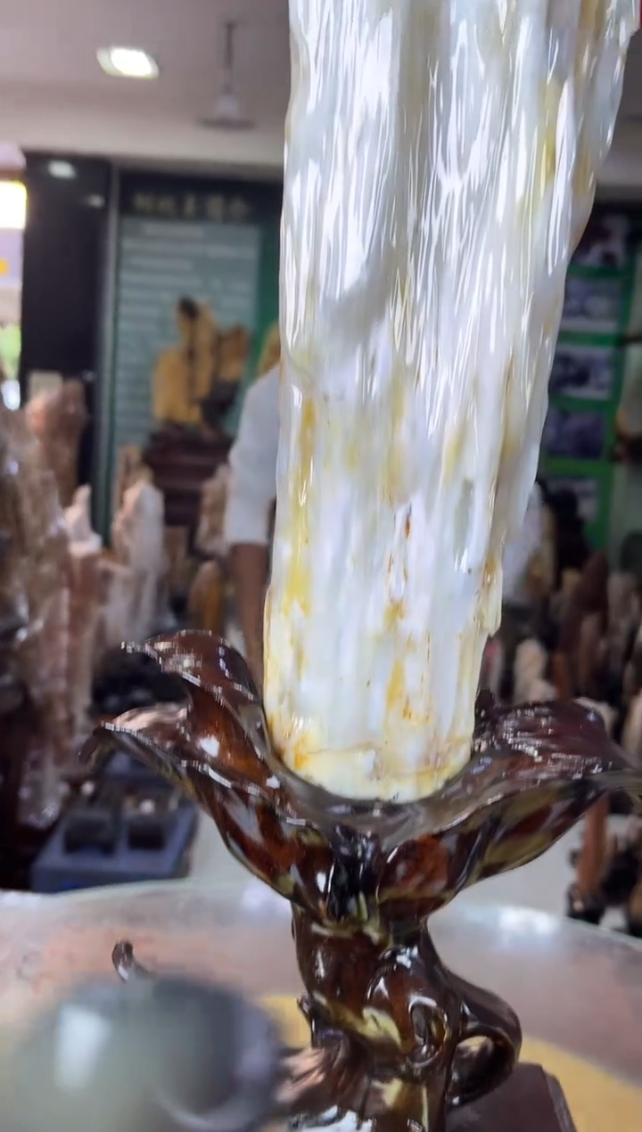 缅甸天然树化玉摆件