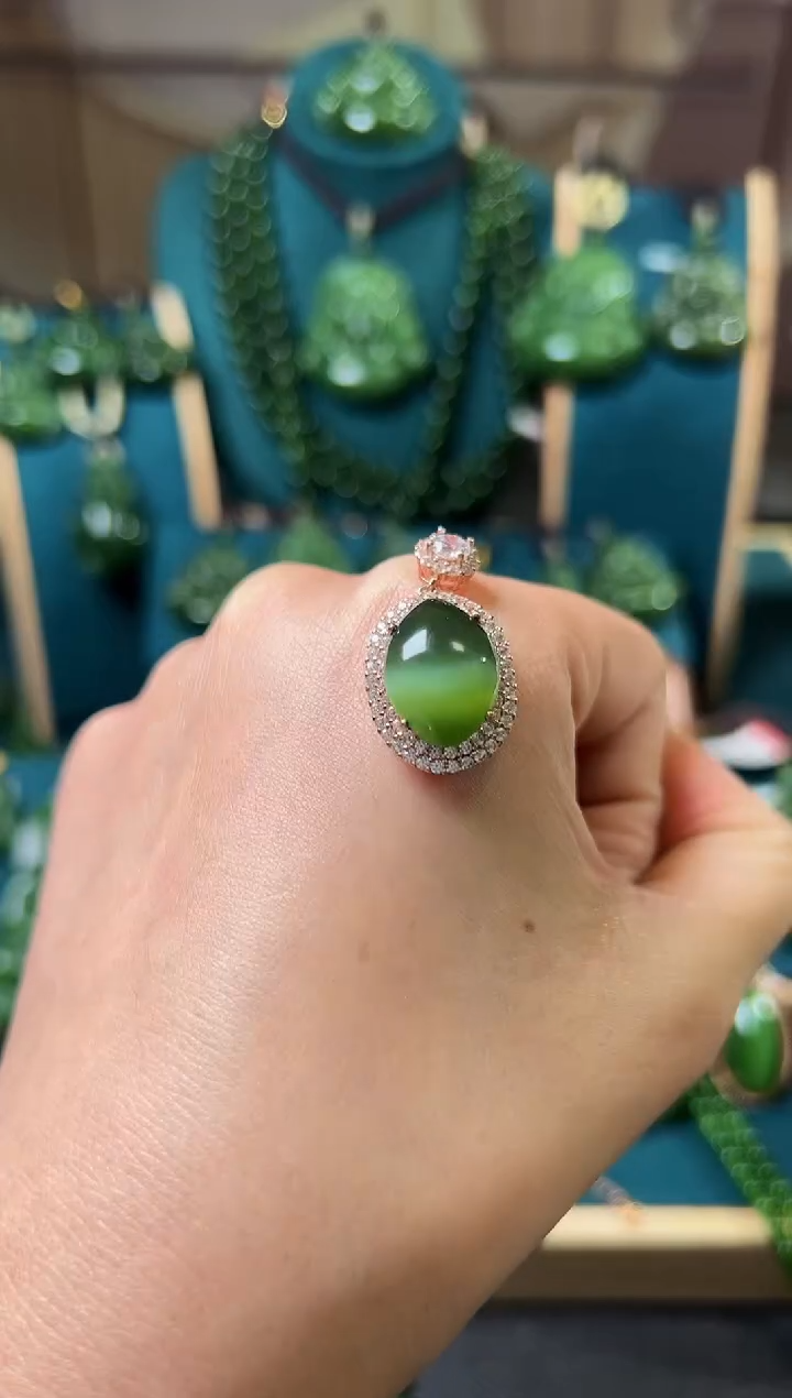 【闪购商品】和田玉（碧玉）颈饰银S925镶嵌碧玉