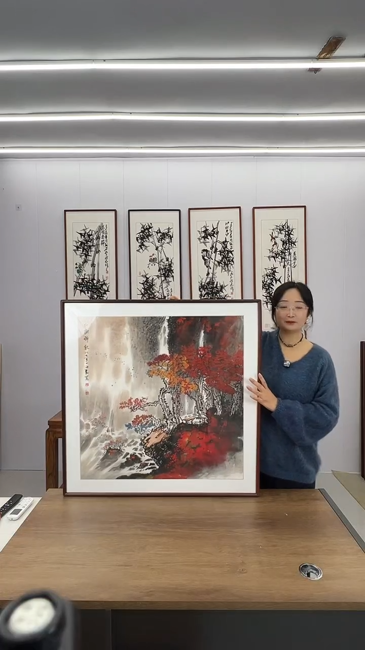 国画董海君  80*80 红树醉秋 