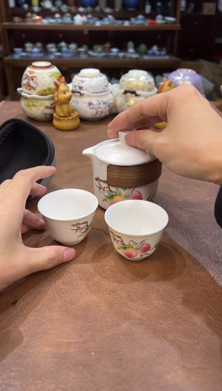 真的很便宜会开片的旅行茶具