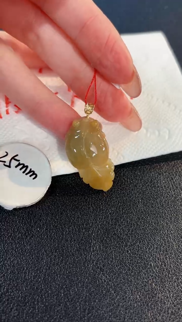 【闪购商品】翡翠颈饰18K金镶嵌缅料A货/支持复检/一件