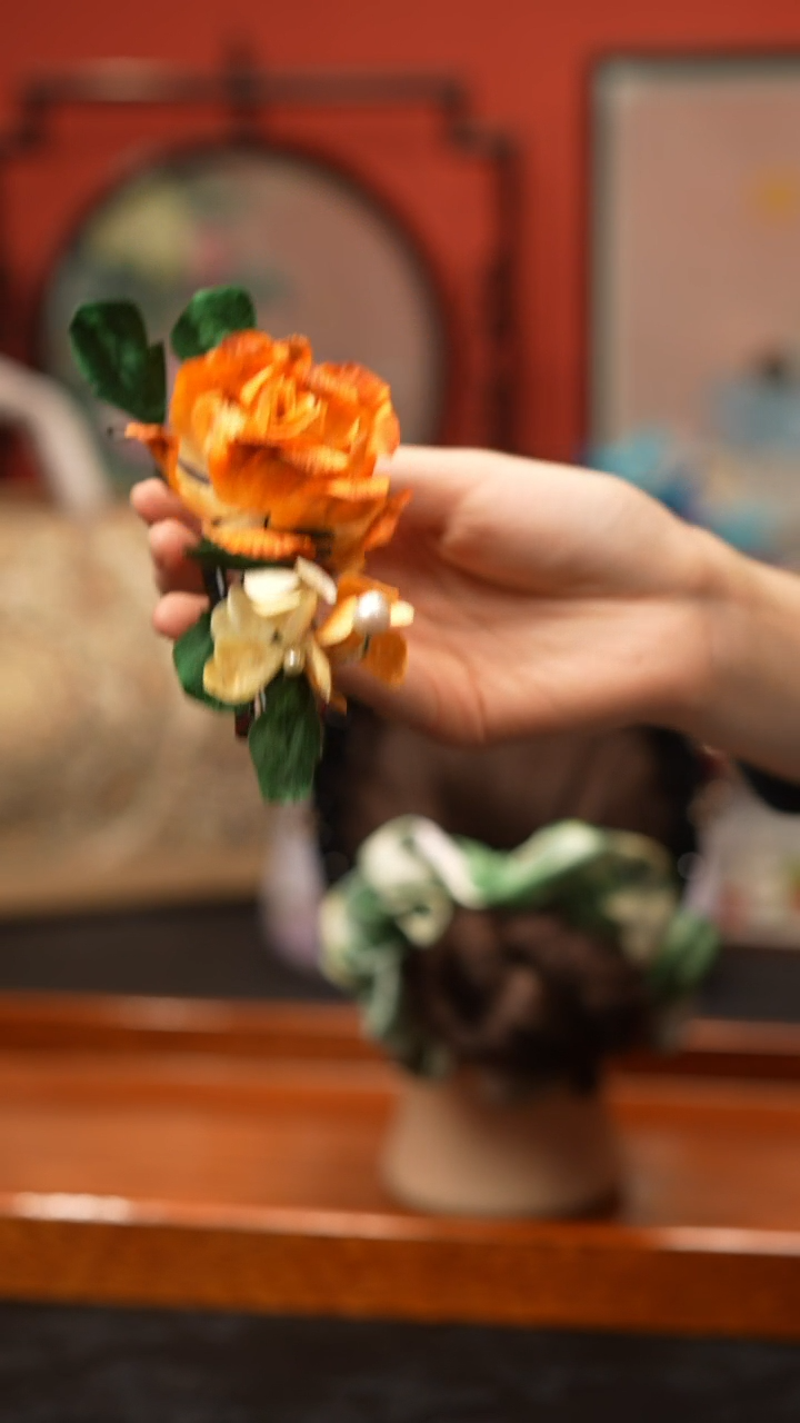 刺绣星****运非遗手工绒花饰品