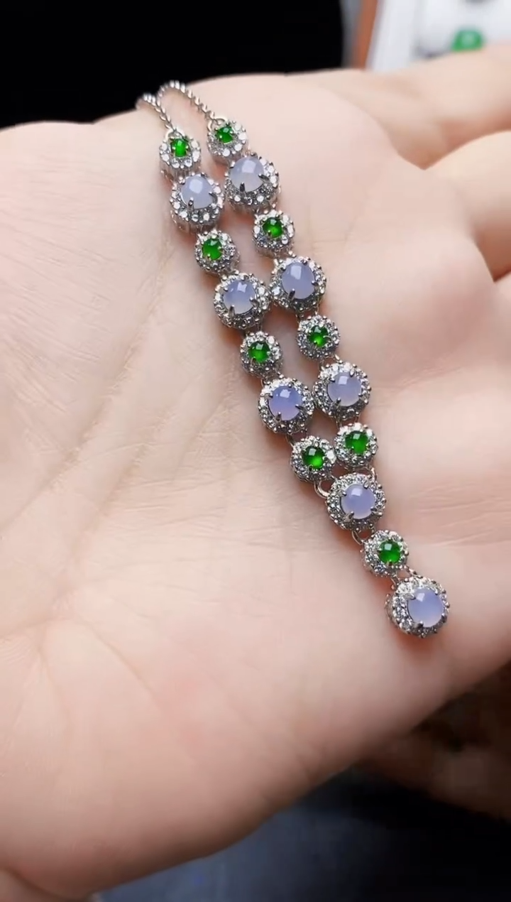 银S925镶嵌戒指翡翠0286