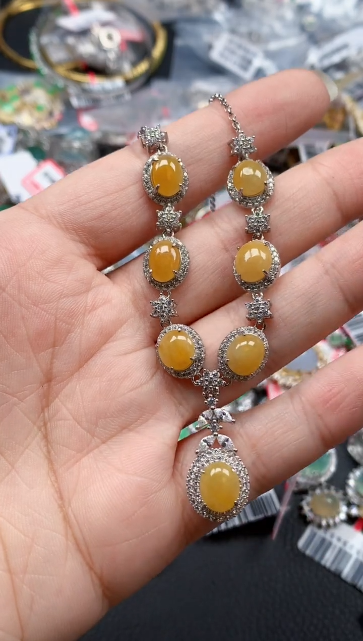 银S925镶嵌戒指翡翠天然A货缅甸翡翠