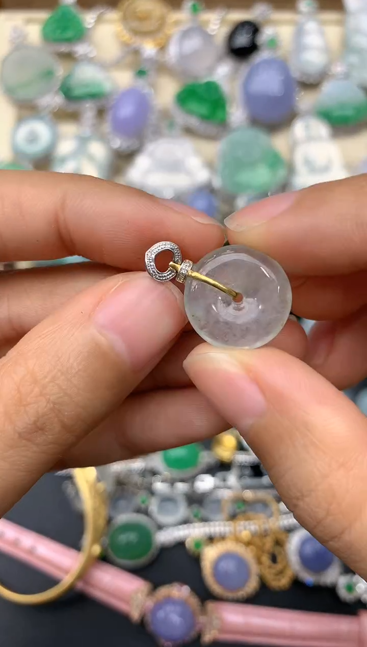 【闪购商品】翡翠颈饰18K金镶嵌58-中国好珍宝