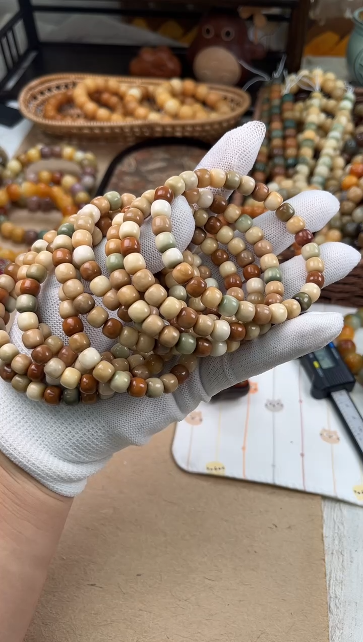 手串菩提根/象牙果a628 卡0.8 龙脊微瑕