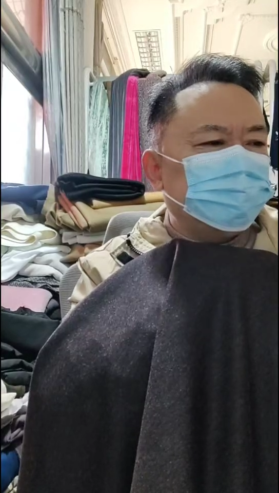 深紫咖雪花针织布料