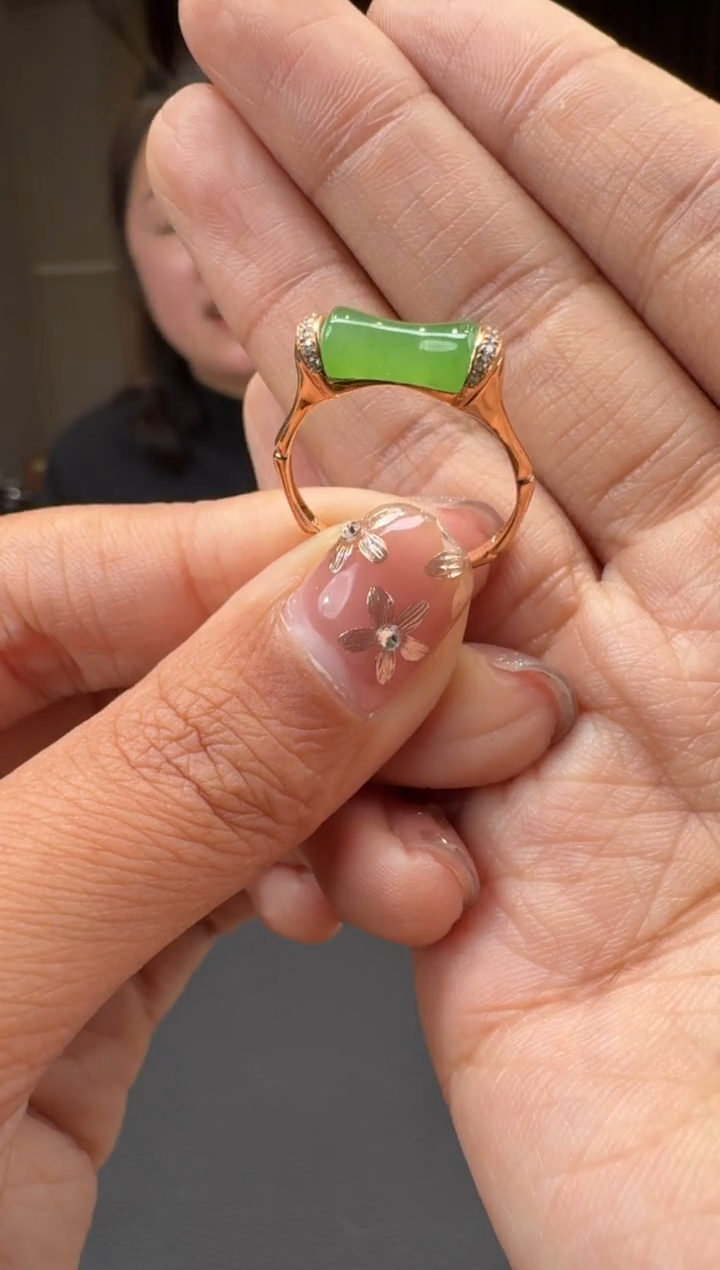 【闪购商品】和田玉20318K金镶嵌1.23赵玉