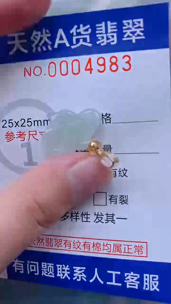 翡翠未镶嵌吊坠(不含链)1
