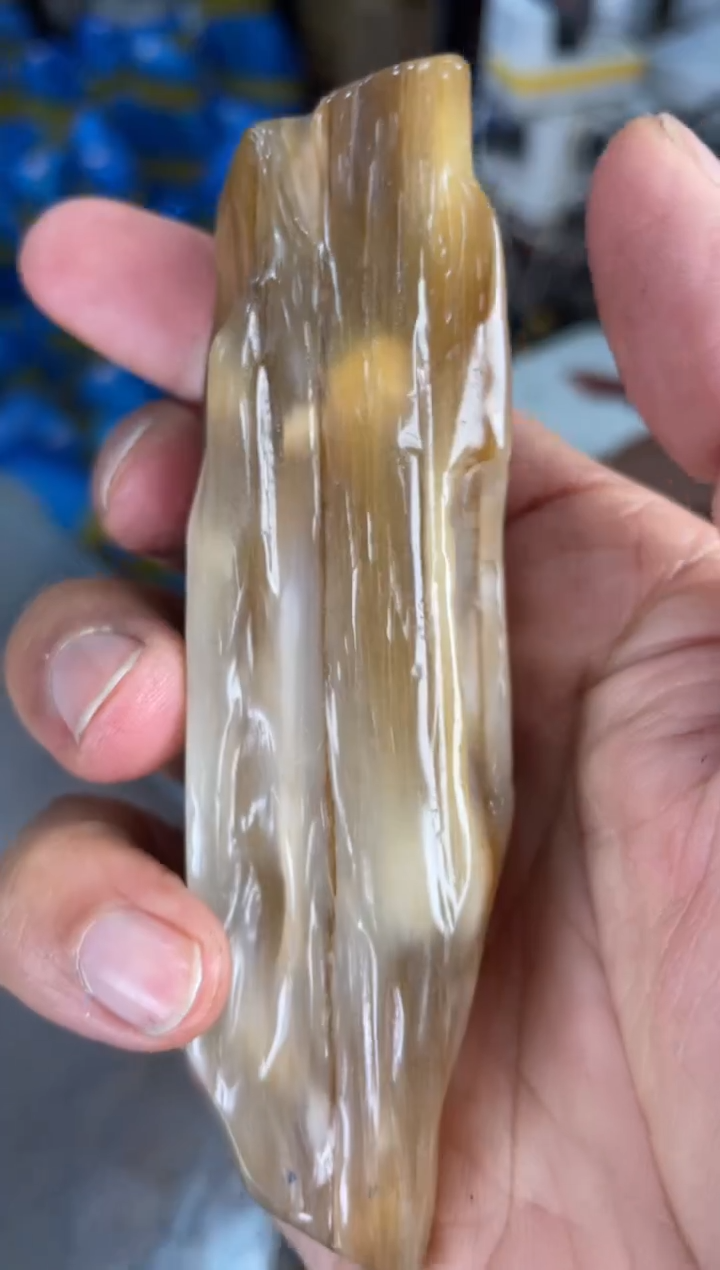 【闪购商品】硅化玉手把件未镶嵌7