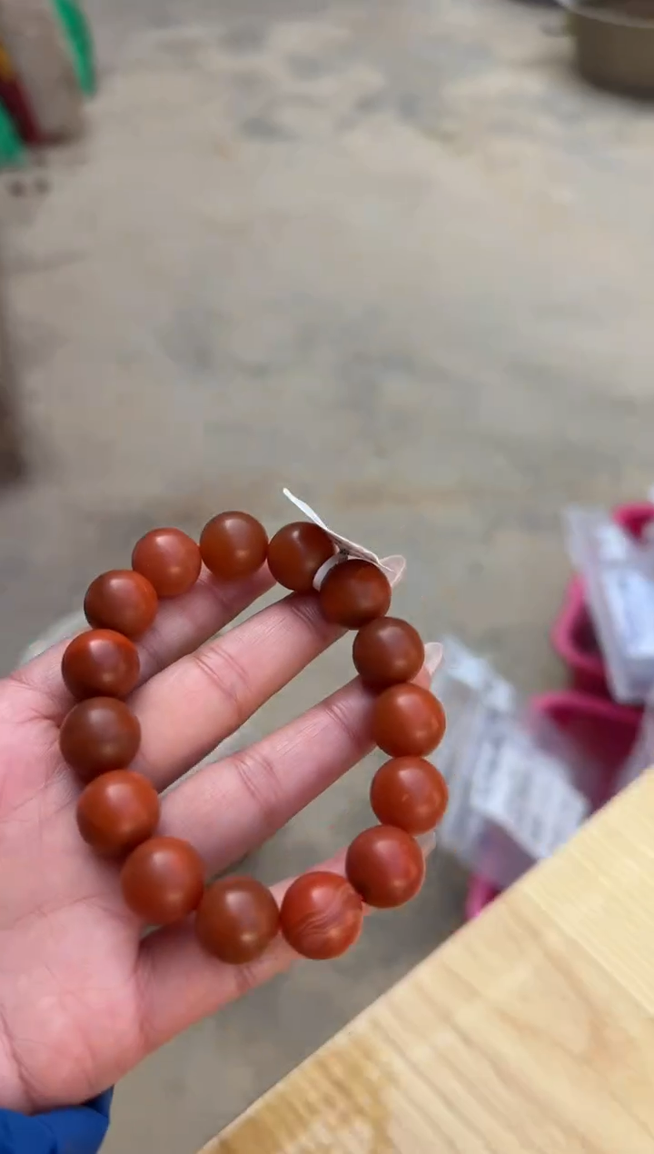 【闪购商品】南红玛瑙珠串未镶嵌原矿无优化大水沟14mm单圈