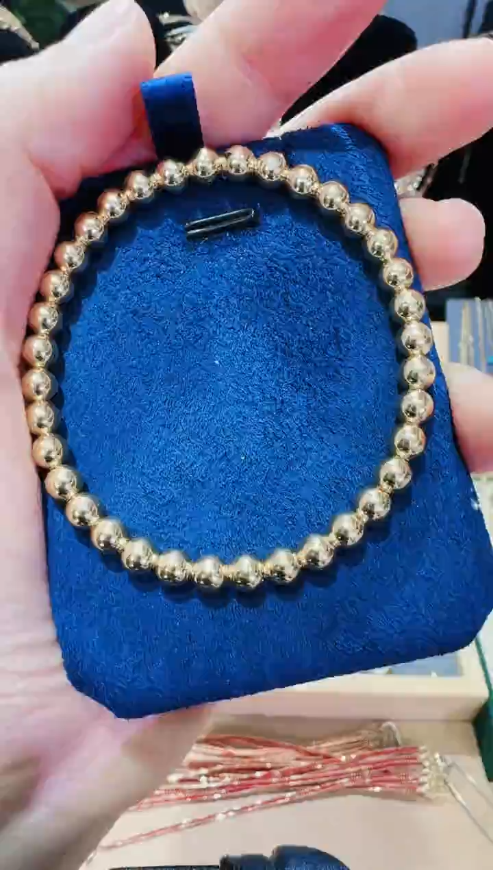 【闪购商品】18K金手链珠珠手链5mm16号