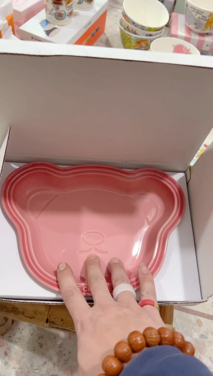 【闪购商品】碟石英粉熊头----------