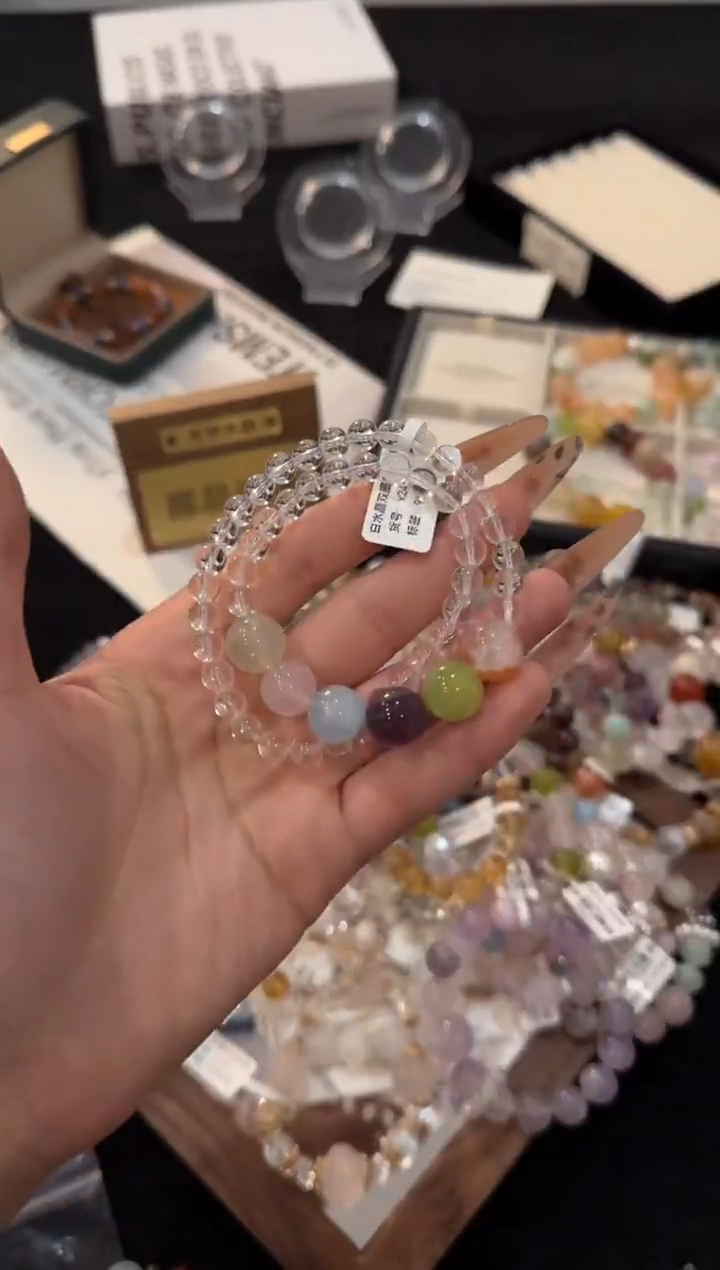 合金手链水晶白水晶糖豆x2450