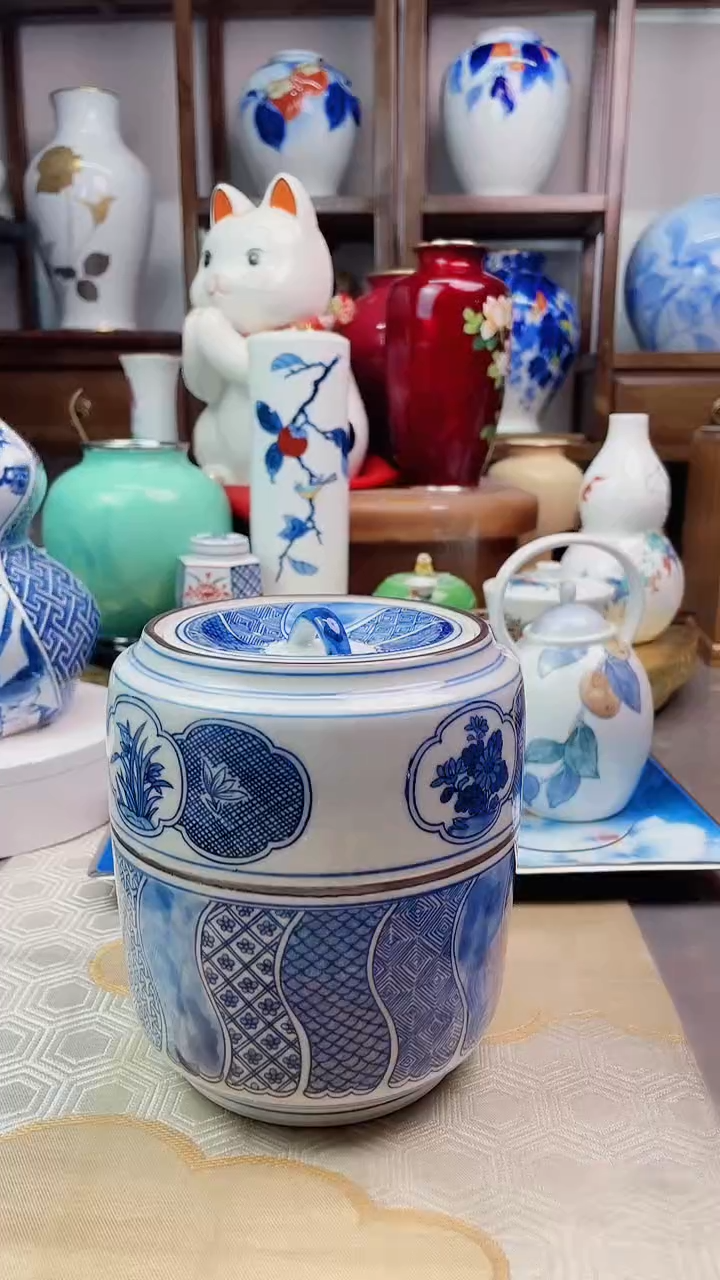 【闪购商品】盘日产青花水指一一一