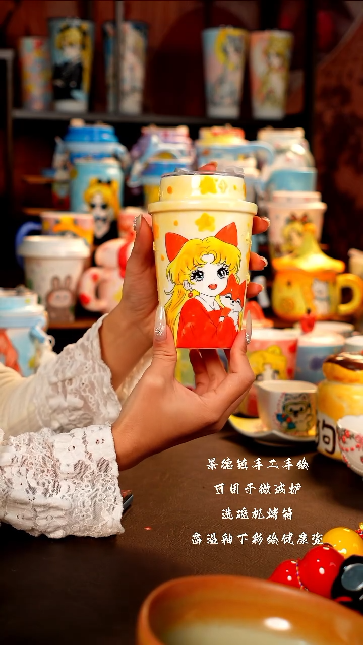 景德镇设计款手工手绘杯杯