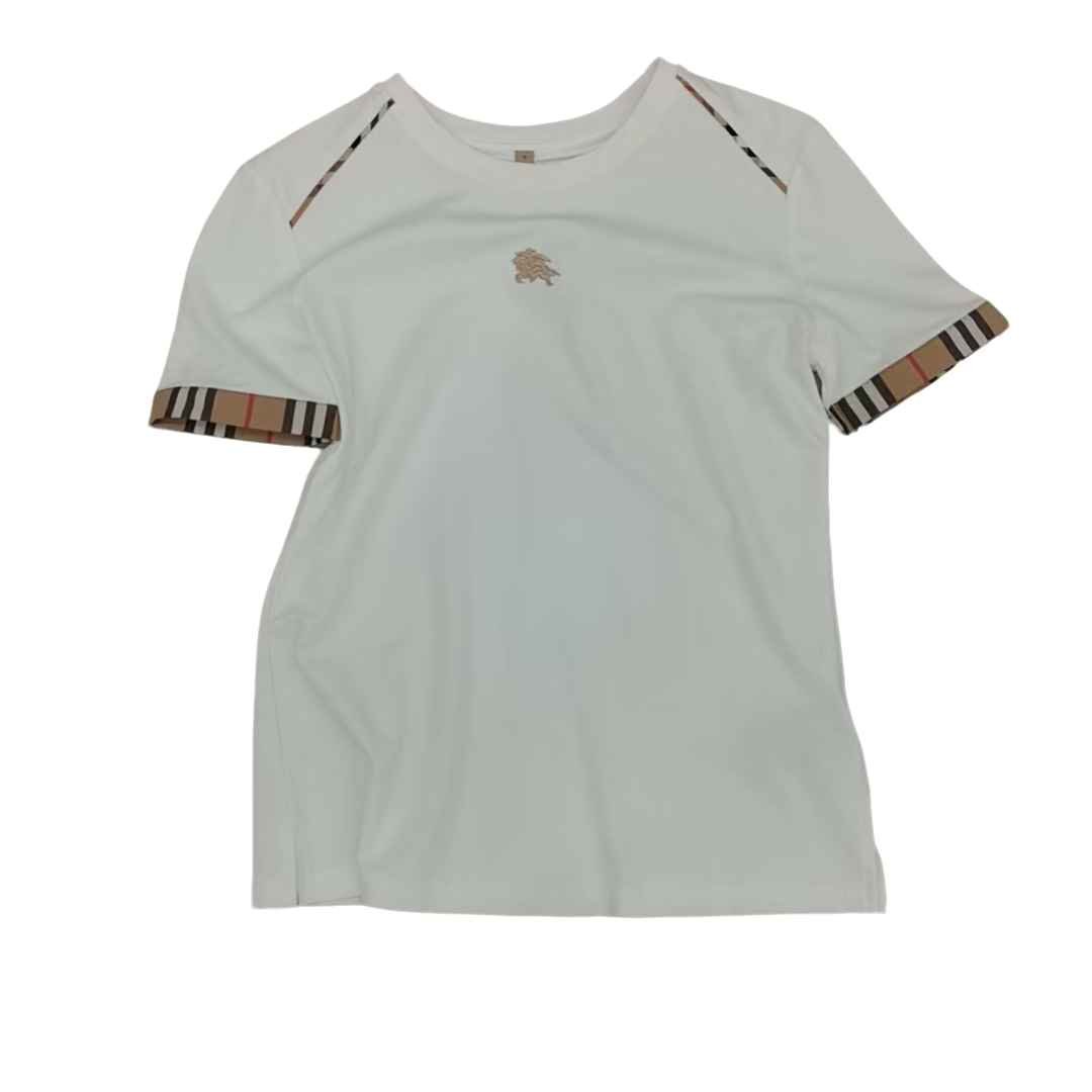 【老板娘专属】经典格纹短袖圆领显瘦气质时尚休闲百搭简约女士T恤