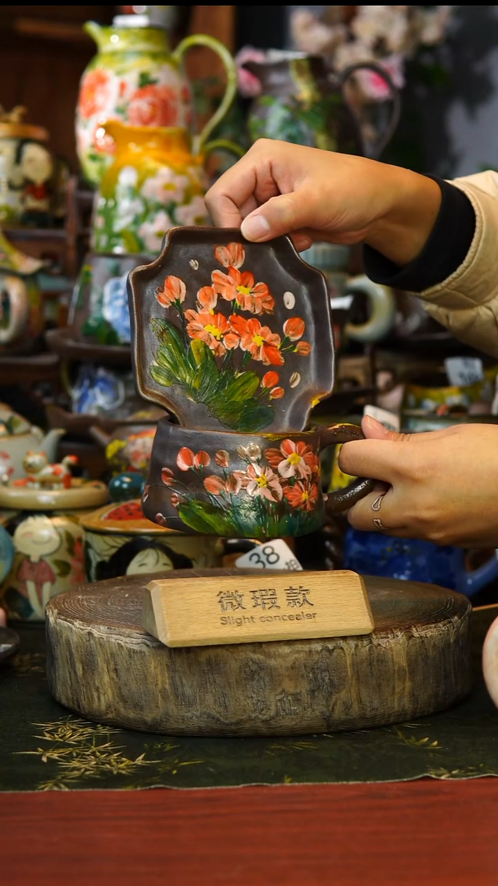 陶瓷64微瑕景德镇手工釉下彩陶瓷